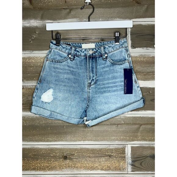 Habitual Kid NWT High waisted cut off shorts distressed Sz 12 - Picture 4 of 8